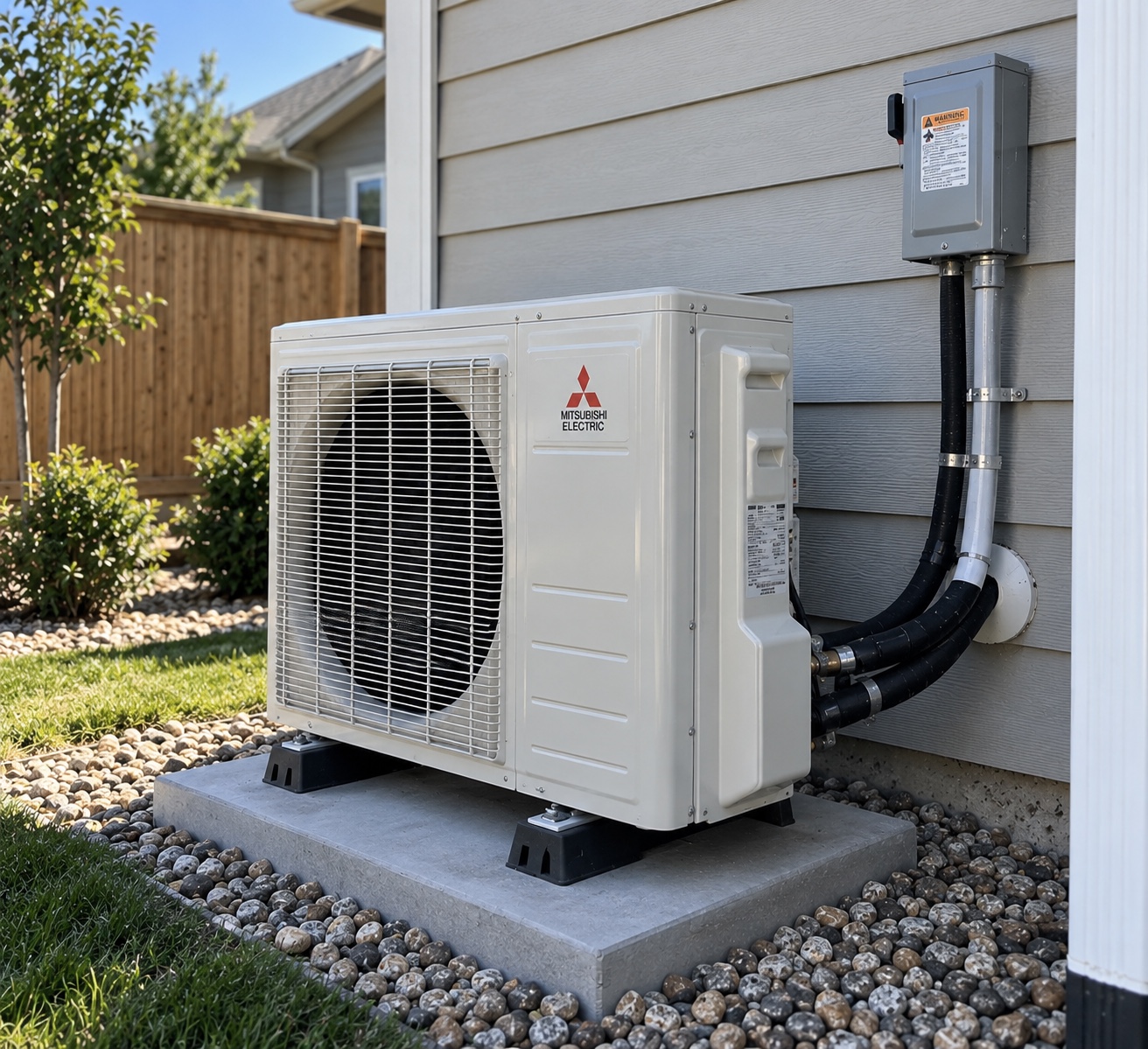 Ductless outdoor heat pump system